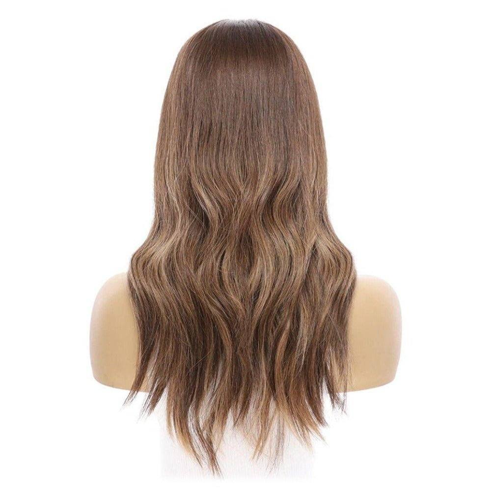 20" U-Shape Wig Medium Brown Balayage - Image 7