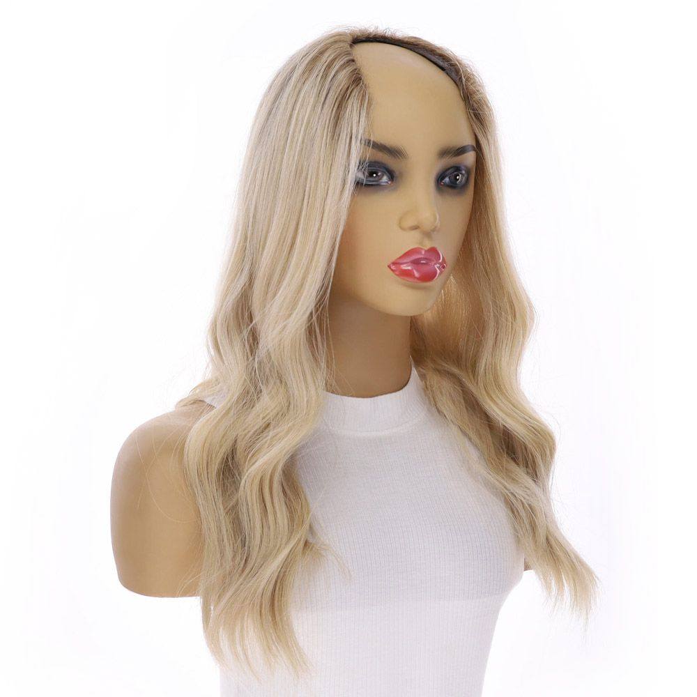 20" U-Shape Wig Beige Blonde - Image 3