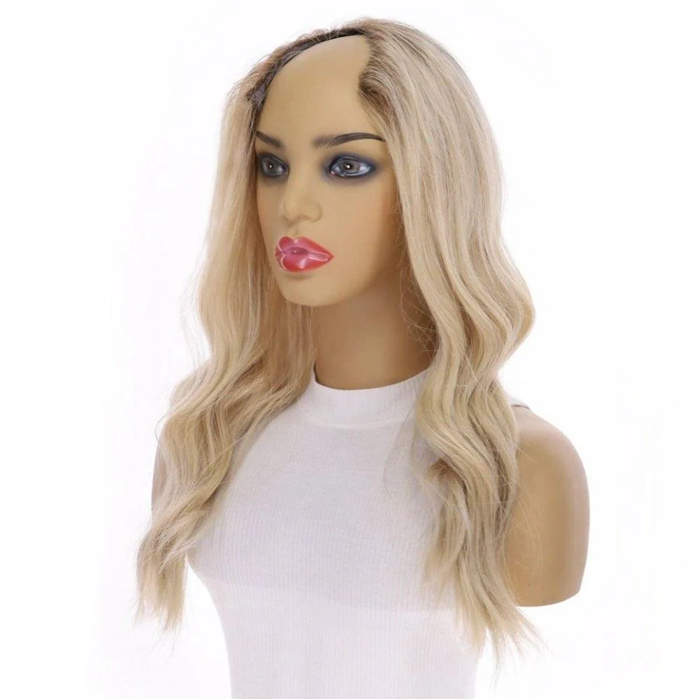20" U-Shape Wig Beige Blonde - Image 5