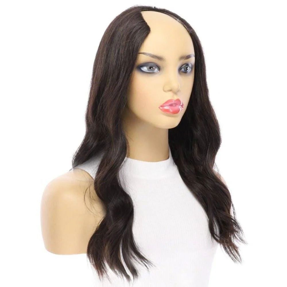 20" U-Shape Wig Soft Black - Image 4