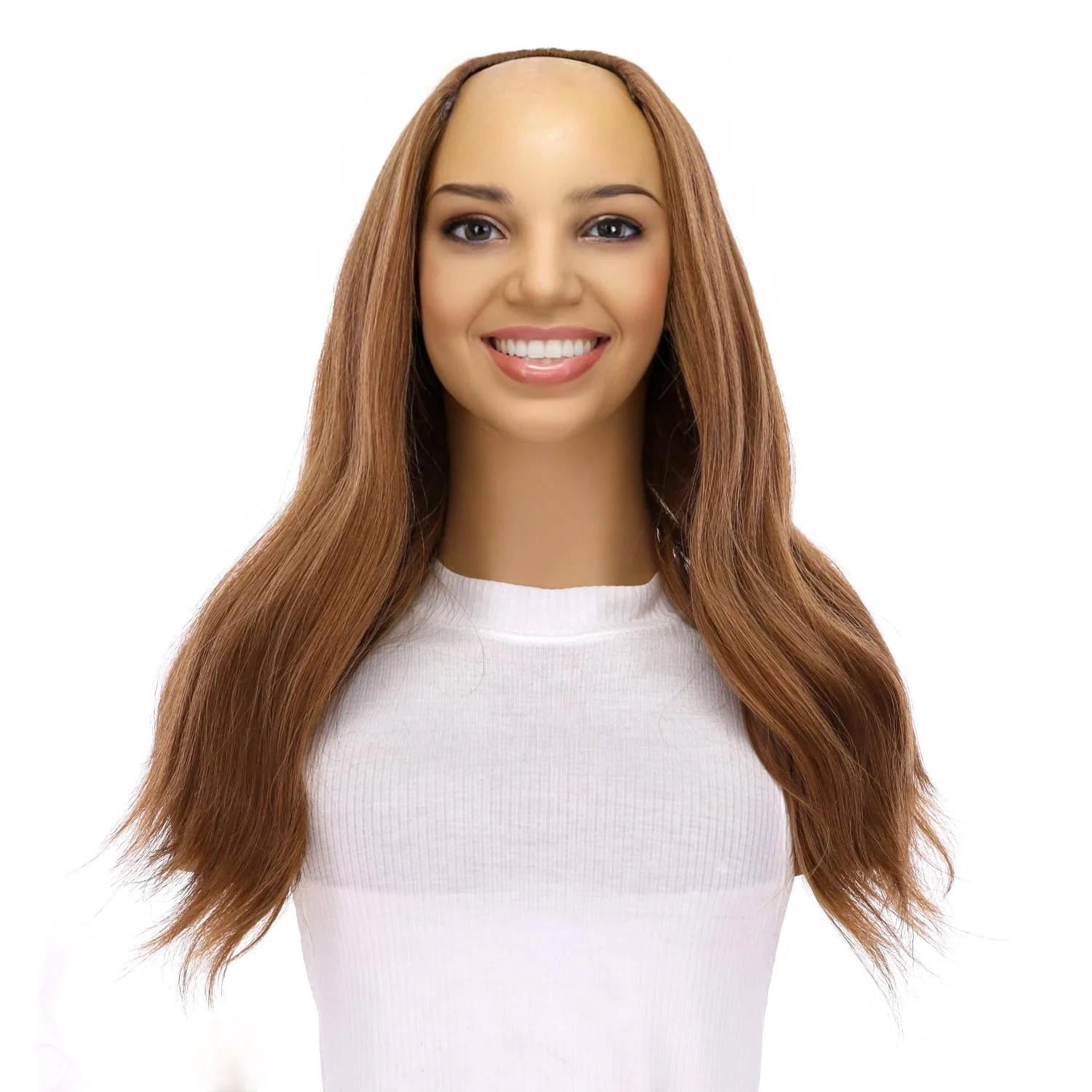 20" U-Shape Wig Strawberry Blonde - Image 2