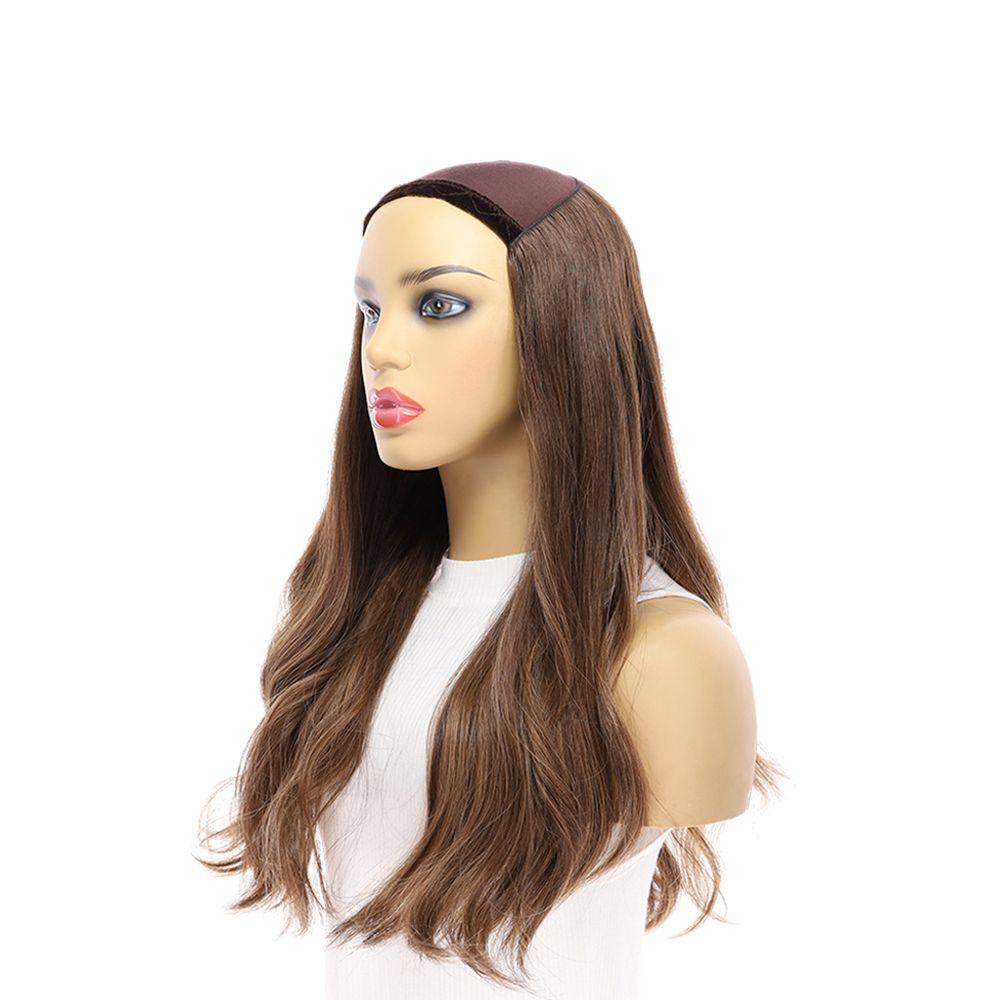 24" HatFall Wig Medium Brown Balayage - Image 5