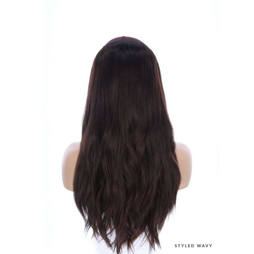 24" HatFall Wig Natural Black - Image 10