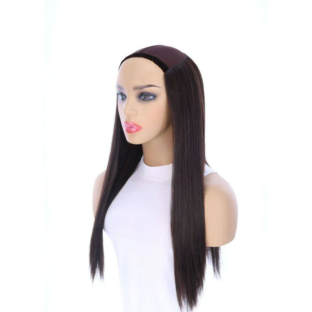 24" HatFall Wig Natural Black - Image 11
