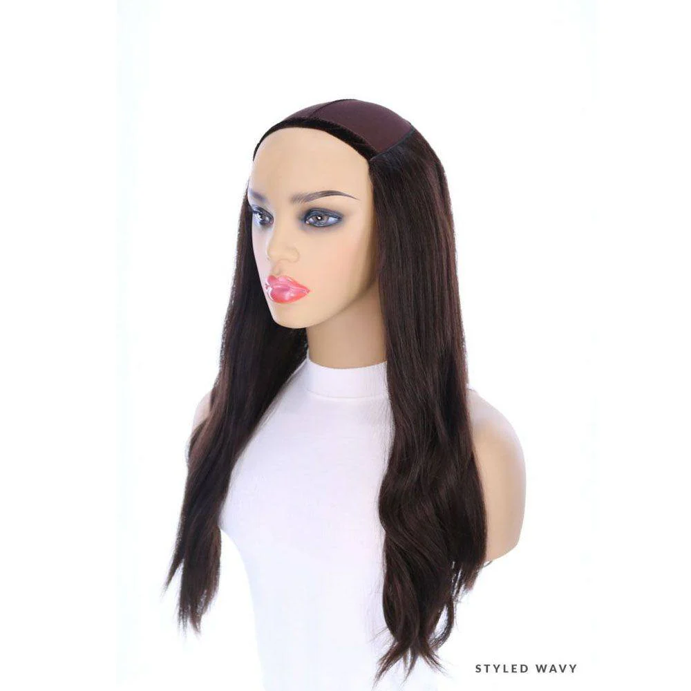 24" HatFall Wig Natural Black - Image 12