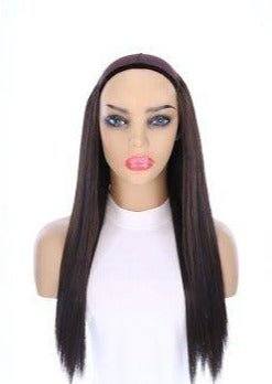 24" HatFall Wig Natural Black - Image 4