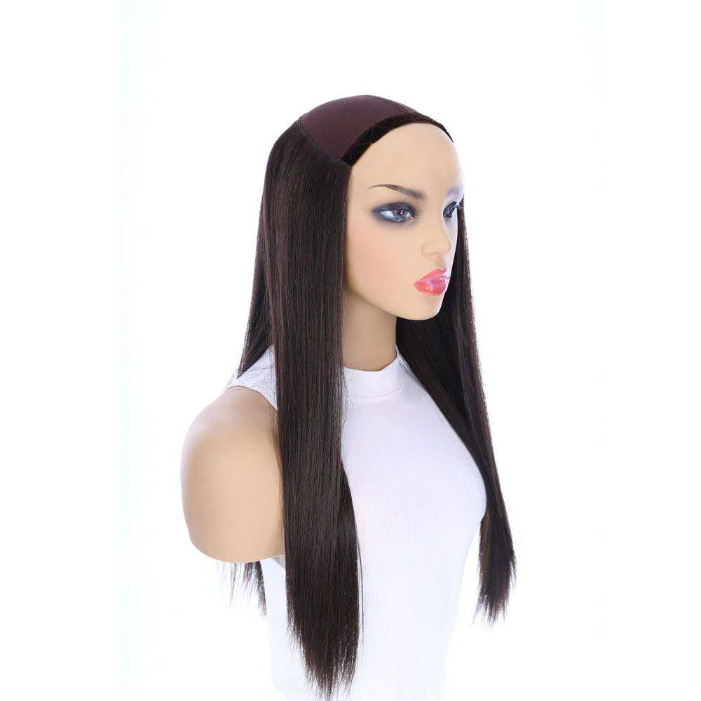 24" HatFall Wig Natural Black - Image 5