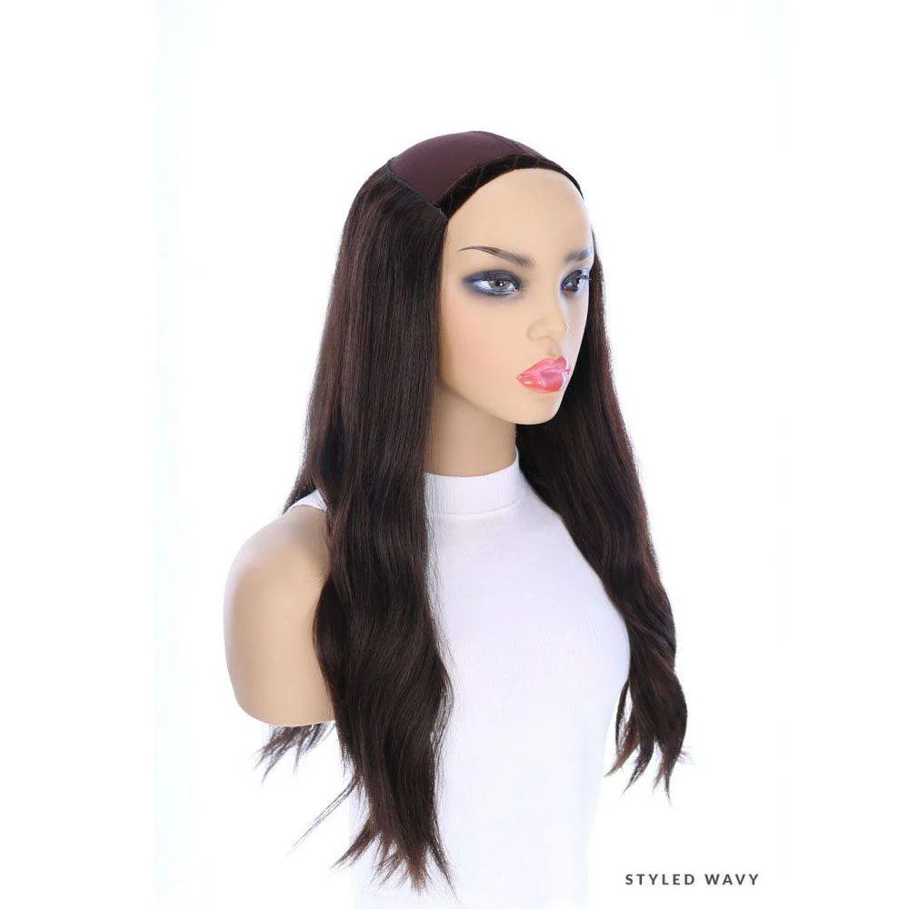 24" HatFall Wig Natural Black - Image 6