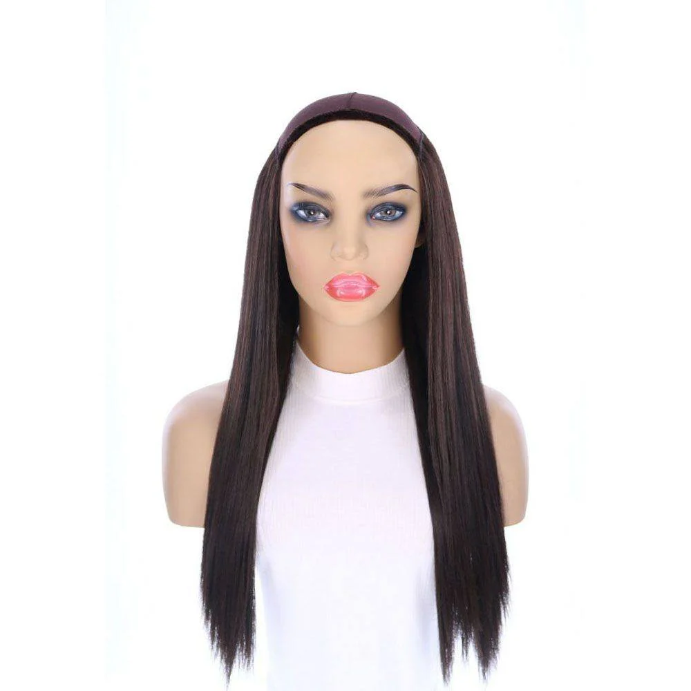 24" HatFall Wig Natural Black - Image 7