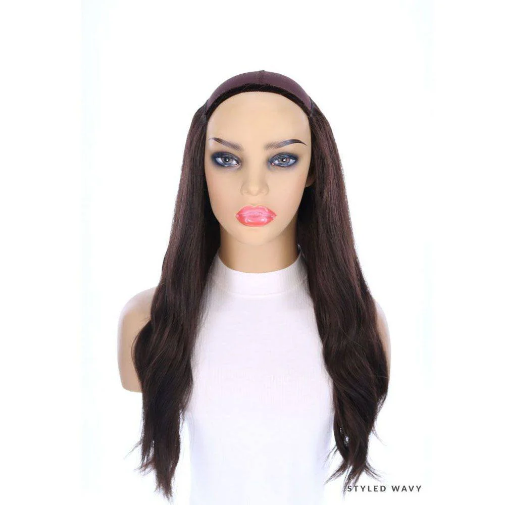 24" HatFall Wig Natural Black - Image 8