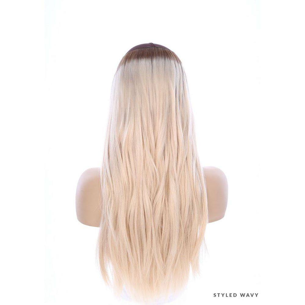 24" HatFall Wig Beige Blonde - Image 9