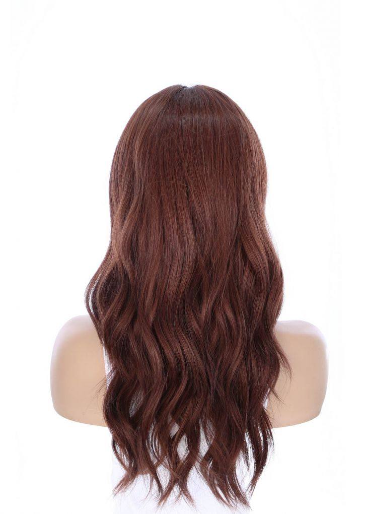 22" Ponytail Silk Part Wig Auburn w/ Partial Rooting - Image 5