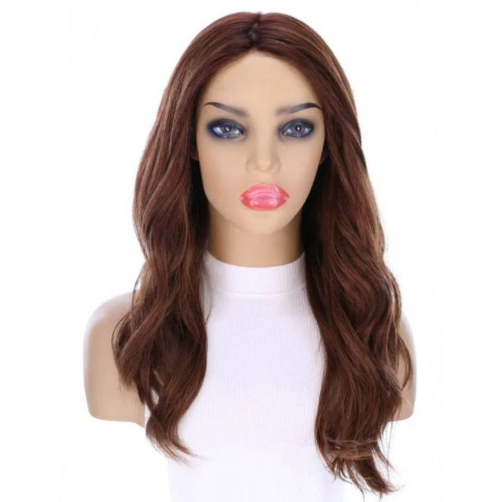 22" Ponytail Silk Part Wig Auburn w/ Partial Rooting - Image 3