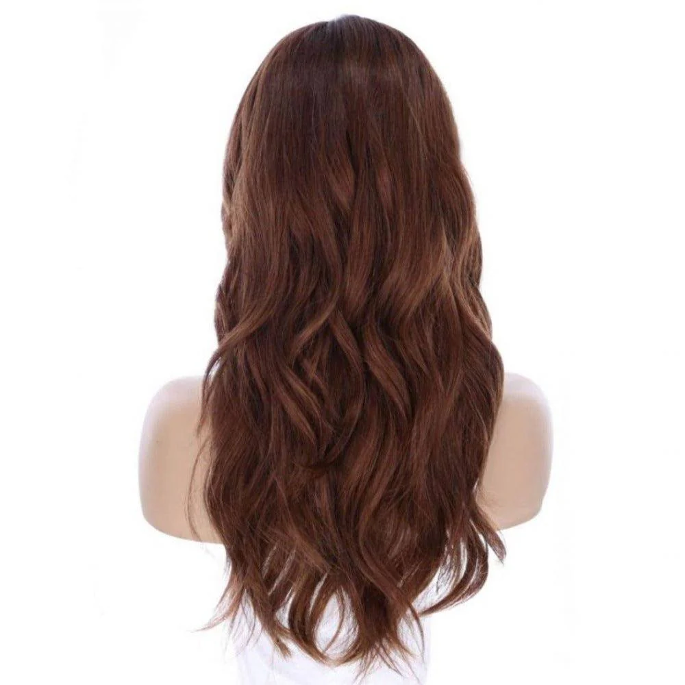 22" Ponytail Silk Part Wig Auburn w/ Partial Rooting - Image 4