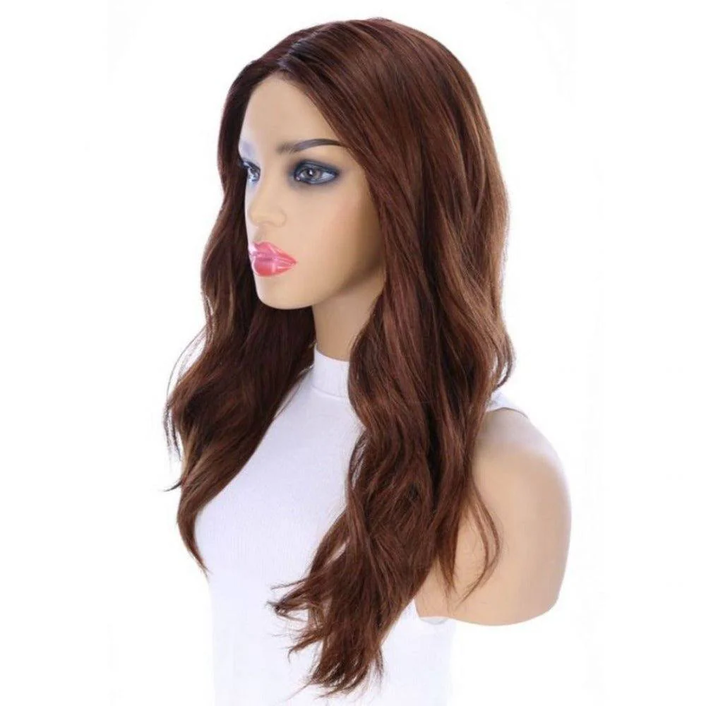 22" Ponytail Silk Part Wig Auburn w/ Partial Rooting - Image 5