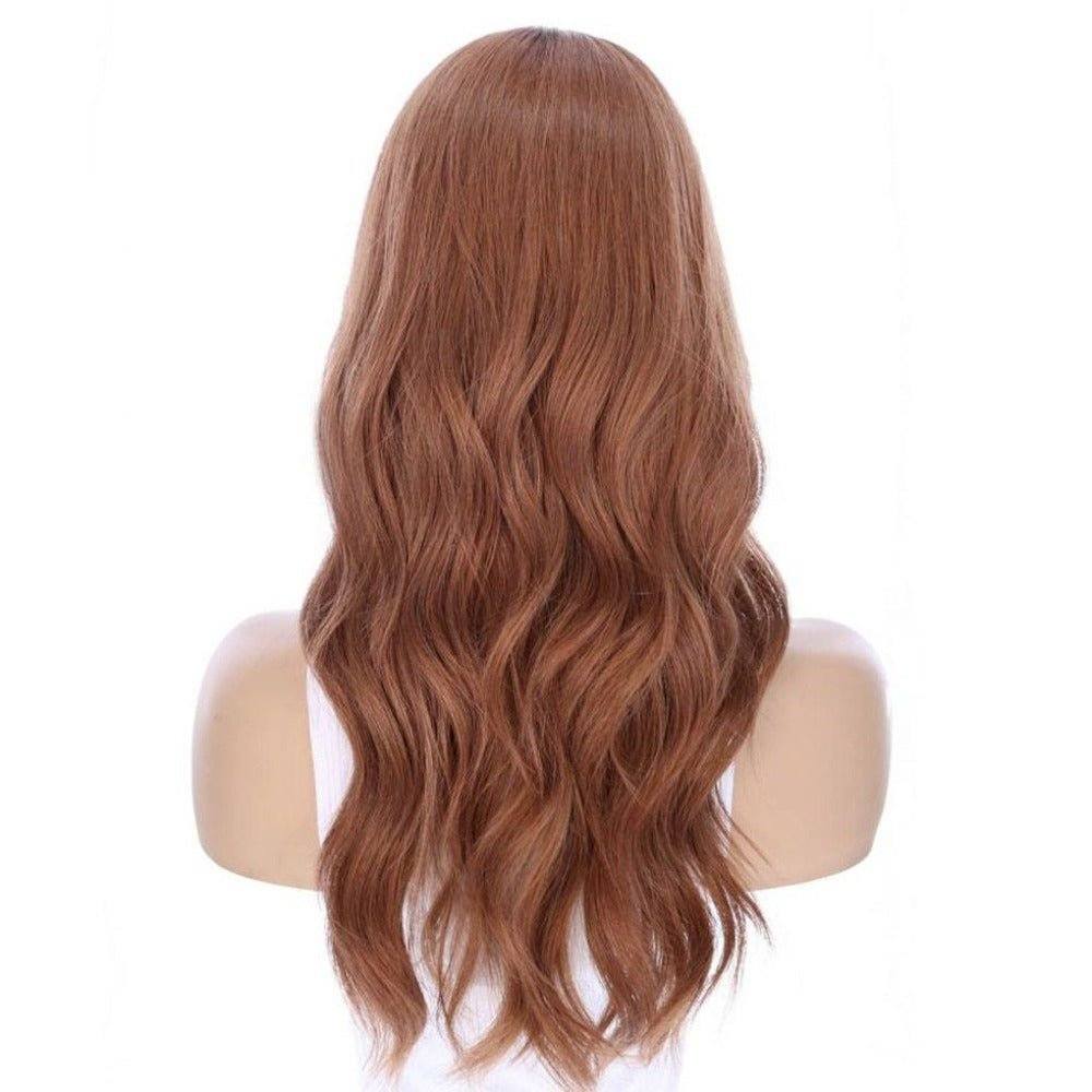 22" Ponytail Silk Part Wig Copper w/ Partial Rooting - Image 5
