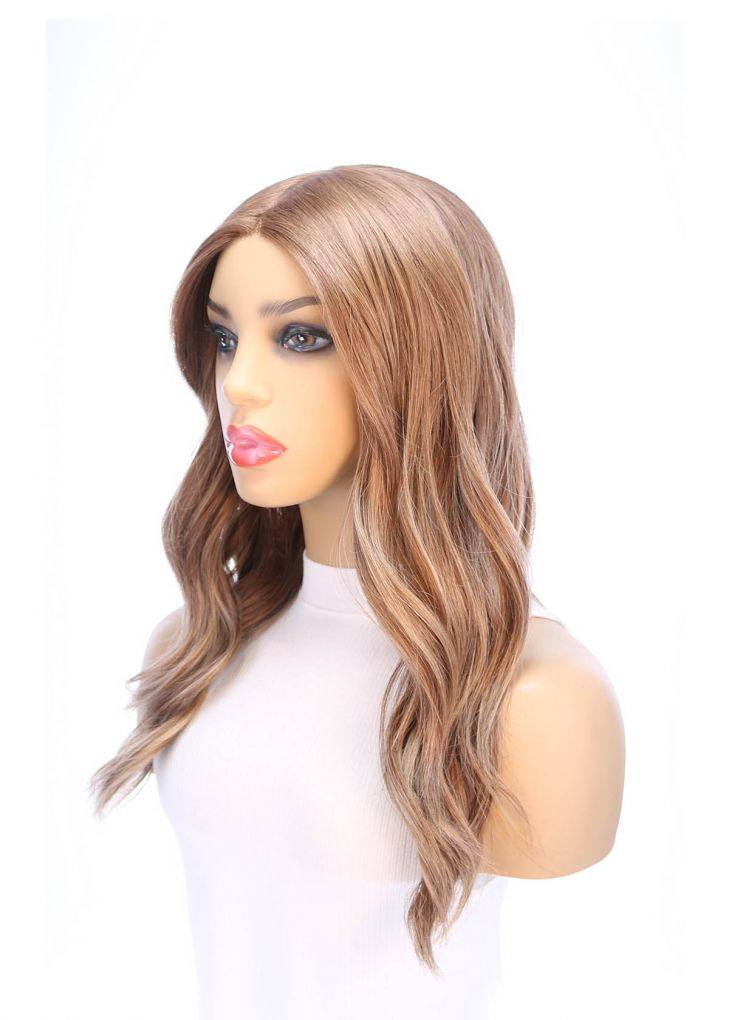 22" Ponytail Silk Part Wig Light Brown Babylight - Image 3