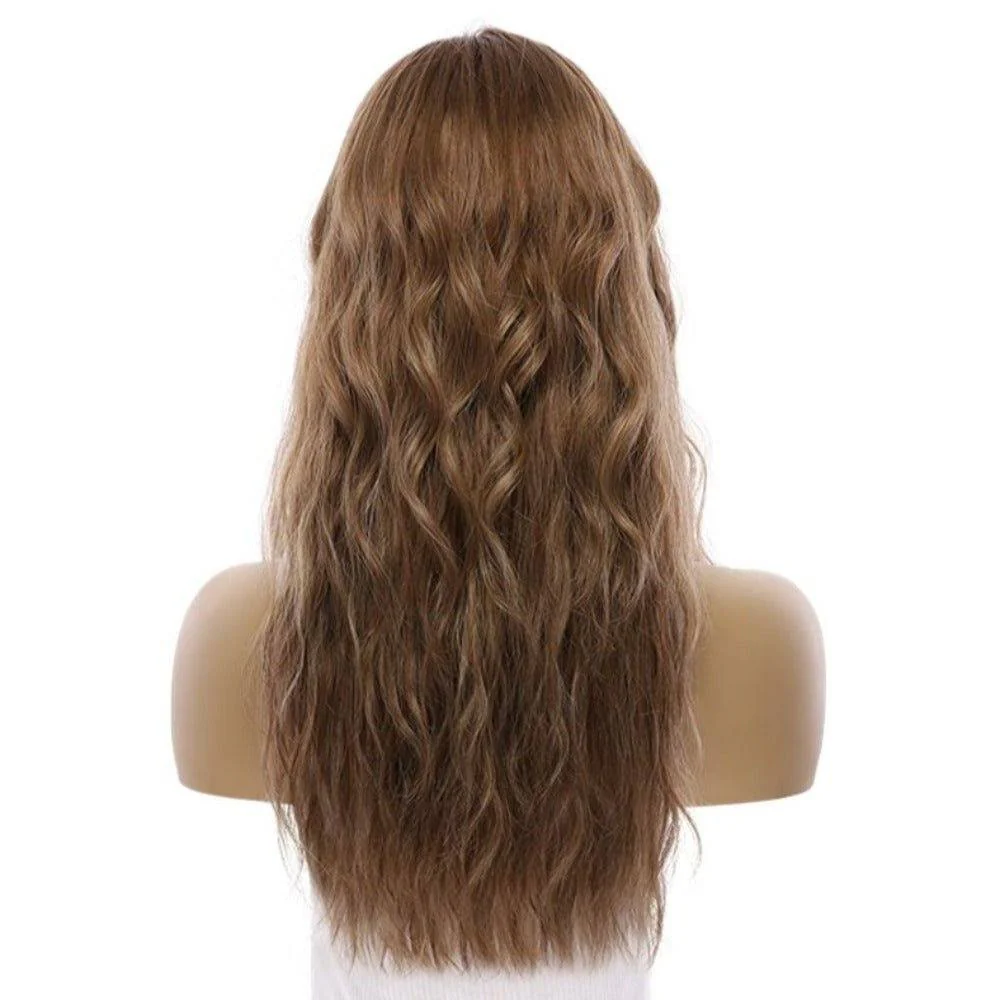 22" Ponytail Silk Part Wig Light Brown Babylight Wavy - Image 3