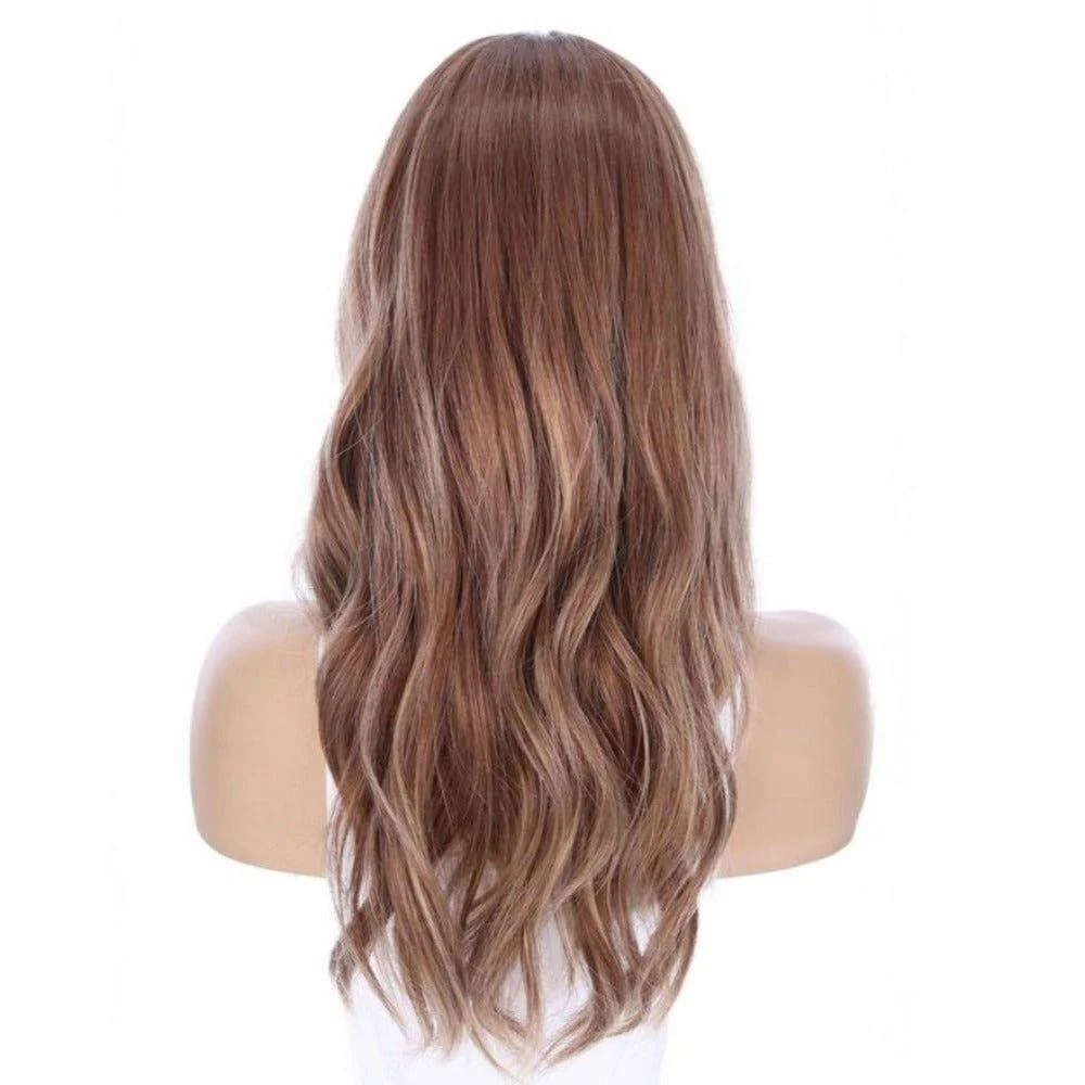 22" Ponytail Silk Part Wig Light Brown Babylight w/ Partial Rooting - Image 5