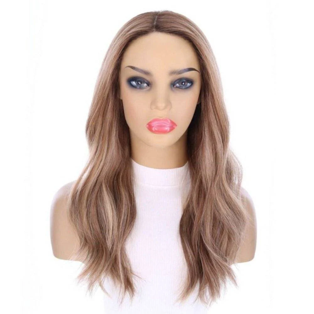 22" Ponytail Silk Part Wig Medium Blonde w/ Partial Rooting - Image 4