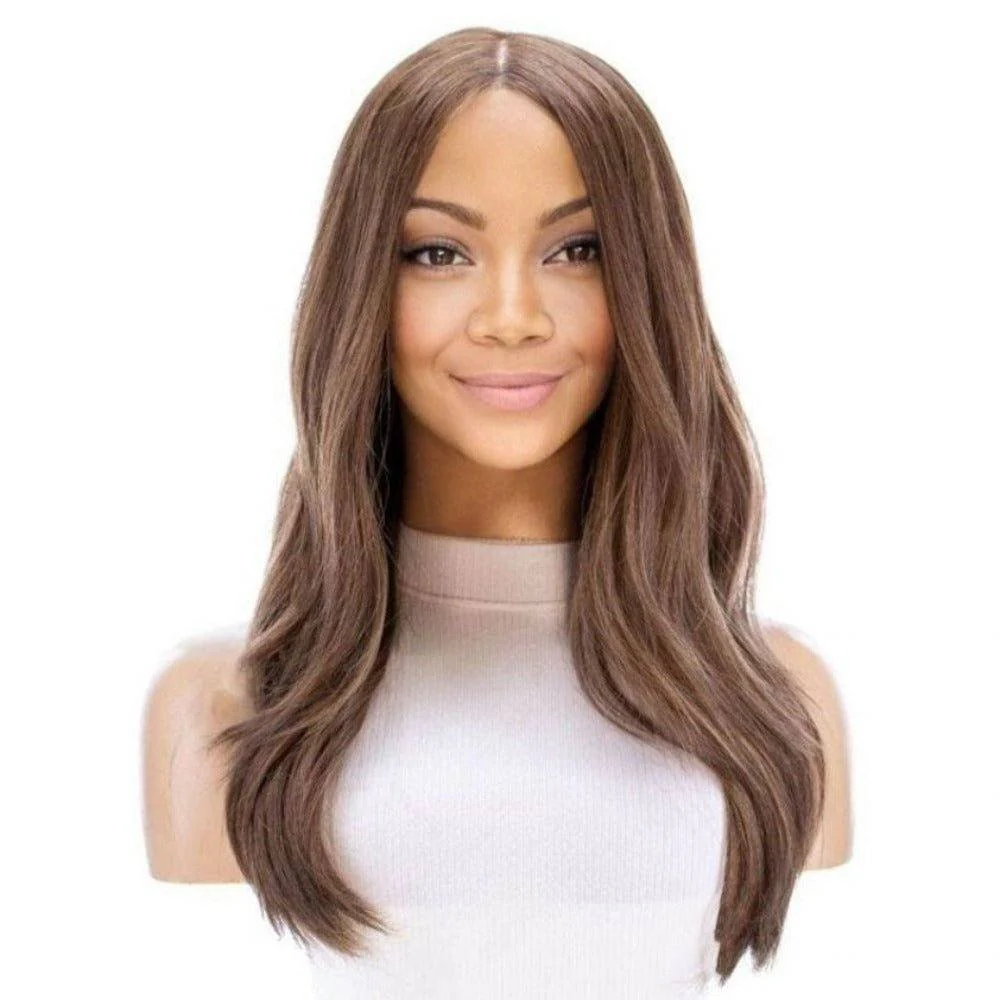 22" Ponytail Silk Part Wig Medium Brown Babylight - Image 2