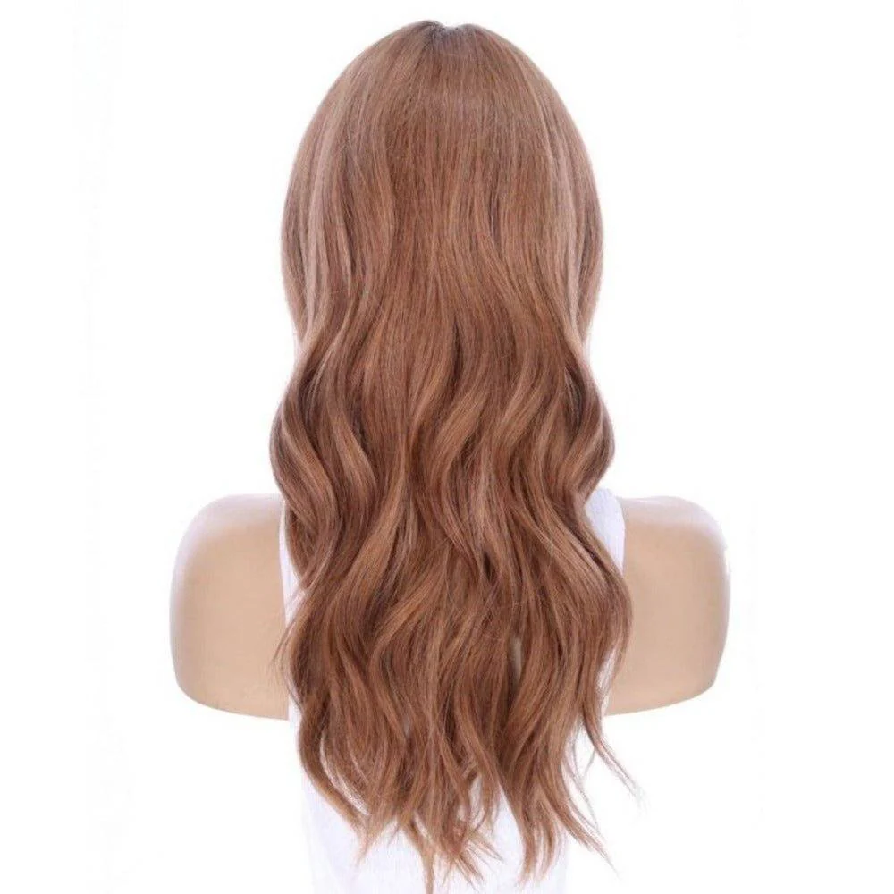 22" Ponytail Silk Part Wig Strawberry Blonde w/ Partial Rooting - Image 5