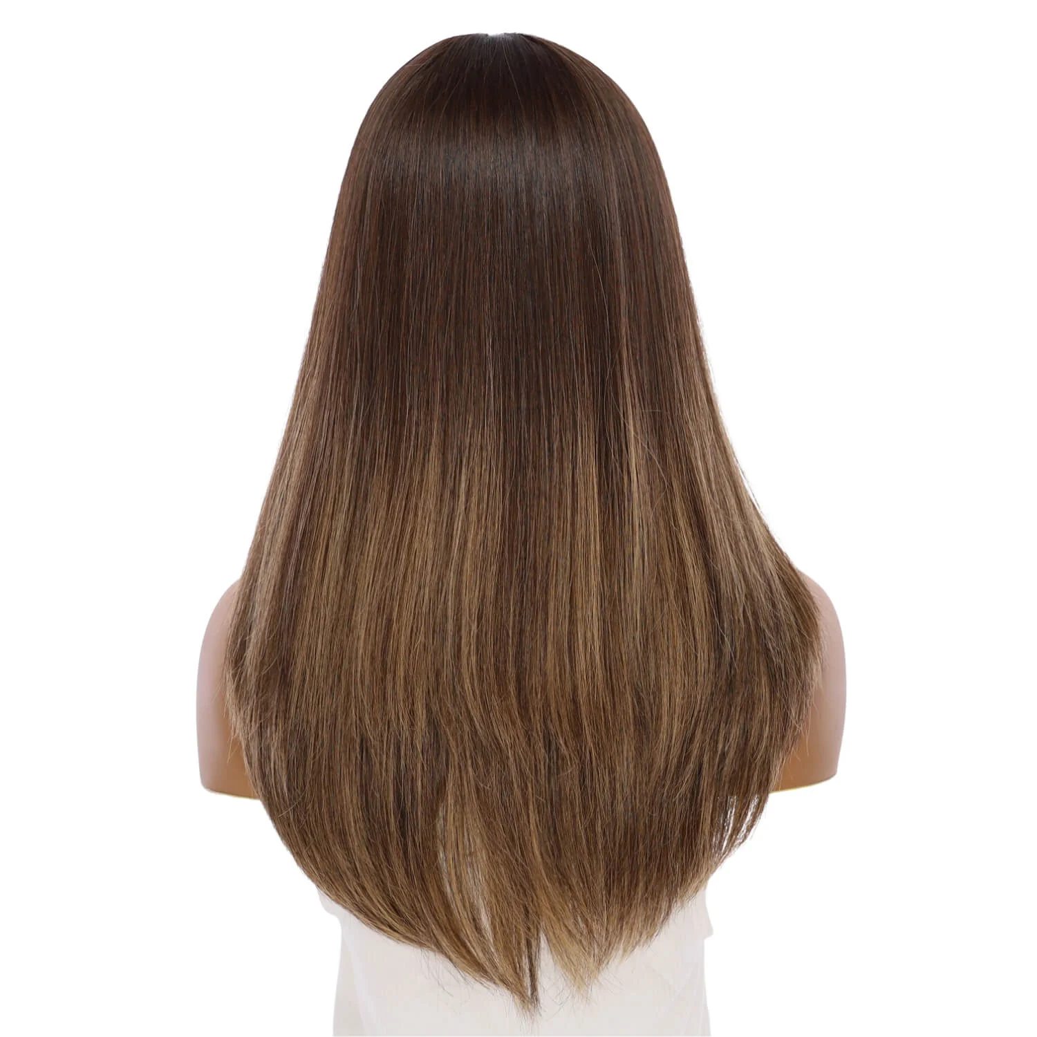 22" Reese Silk Top Wig Dark Brown Balayage - Image 3