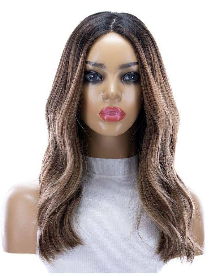 22" Reese Silk Top Wig Light Brown Babylight w/ Full Rooting - Image 5