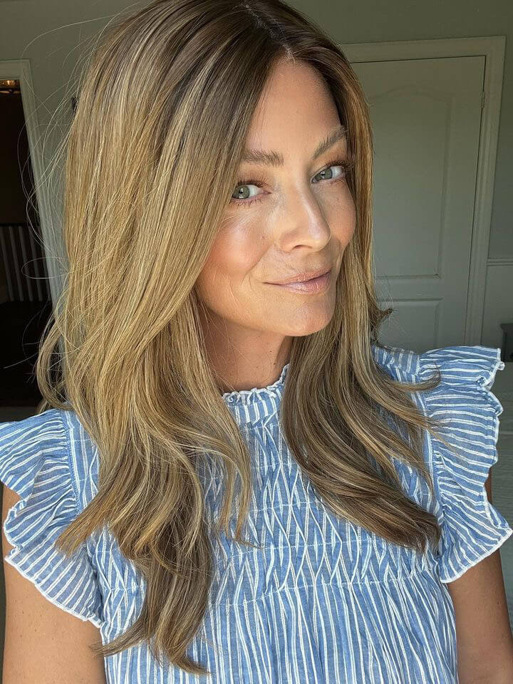 22" Ponytail Silk Part Wig Medium Blonde w/ Rooting Color Service - Image 2