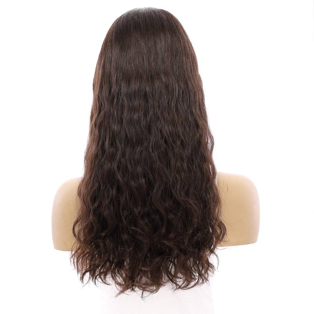 22" Princess Silk Top Wig Dark Brown Wavy - Image 3
