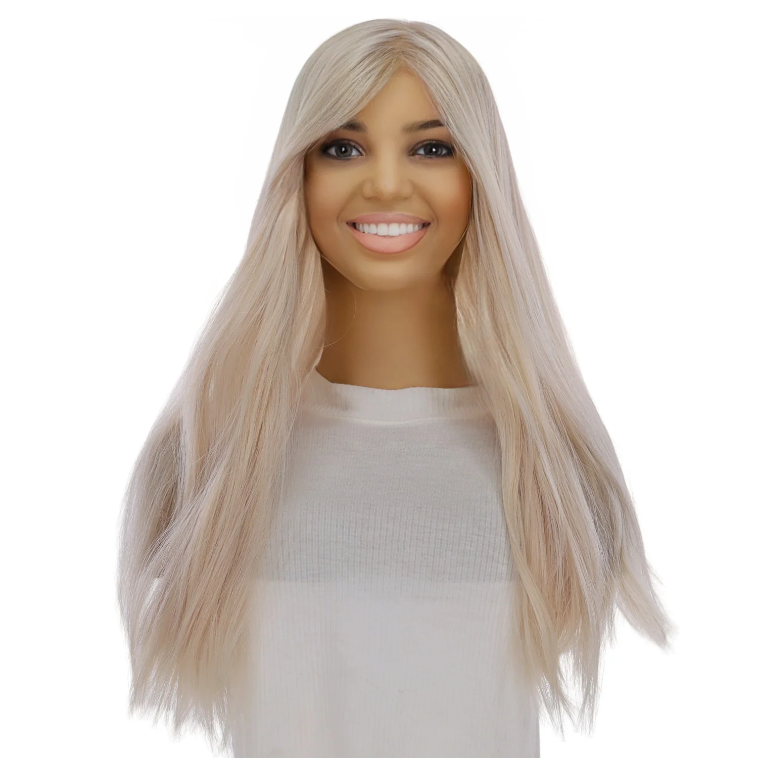 22" Princess Silk Top Wig Ice Blonde - Image 2
