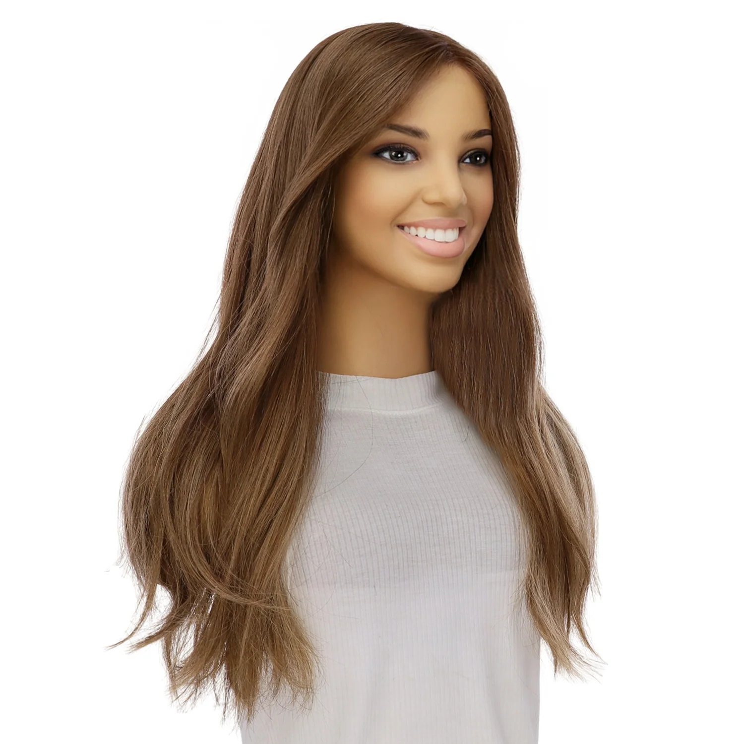22" Princess Silk Top Wig Light Brown Babylight - Image 2