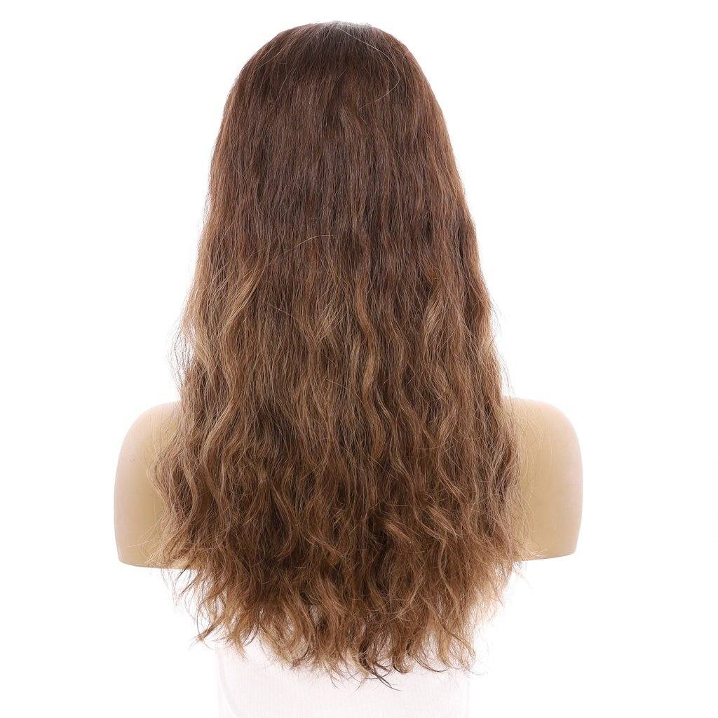 22" Princess Silk Top Wig Medium Brown Balayage Wavy - Image 3