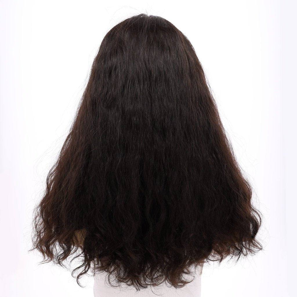 22" Princess Silk Top Wig Natural Black Wavy - Image 3