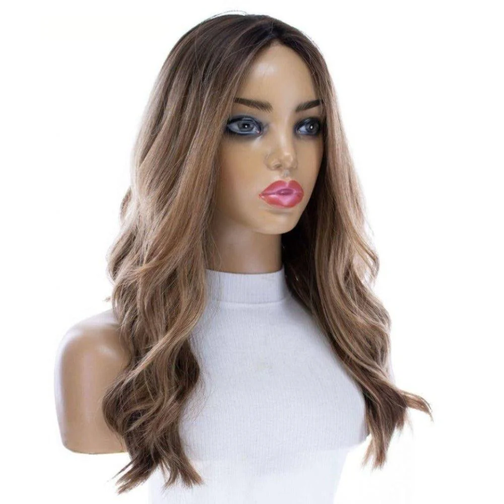 22" Reese Silk Top Wig Medium Blonde w/ Rooting - Image 2