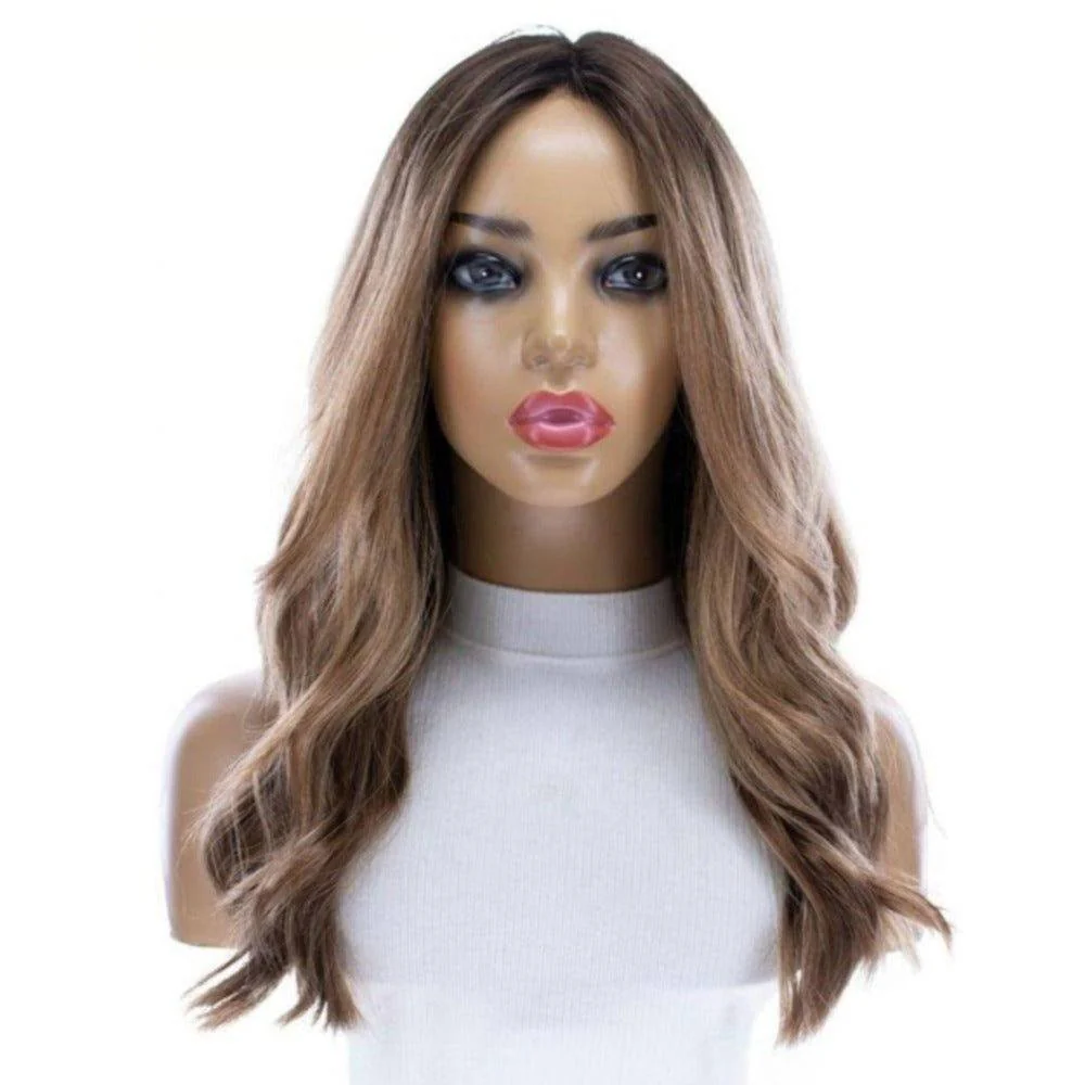 22" Reese Silk Top Wig Medium Blonde w/ Rooting - Image 3