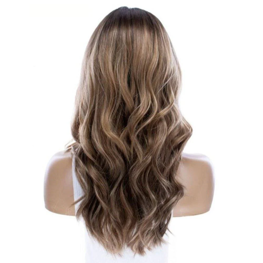 22" Reese Silk Top Wig Medium Blonde w/ Rooting - Image 4