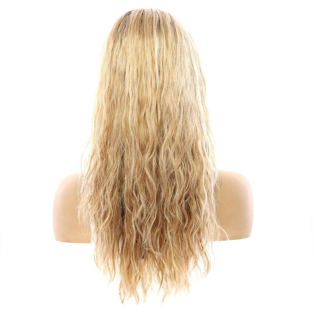 22" Reese Silk Top Wig Ash Blonde Wavy - Image 3