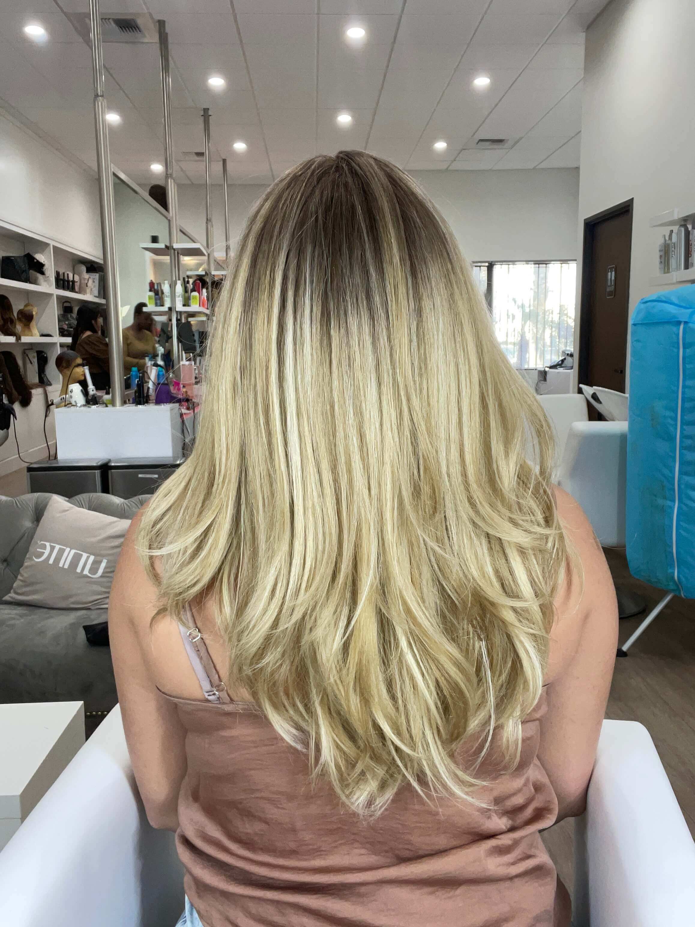 22" Reese Silk Top Wig Ash Blonde Wavy w/ Rooting Color Service - Image 2