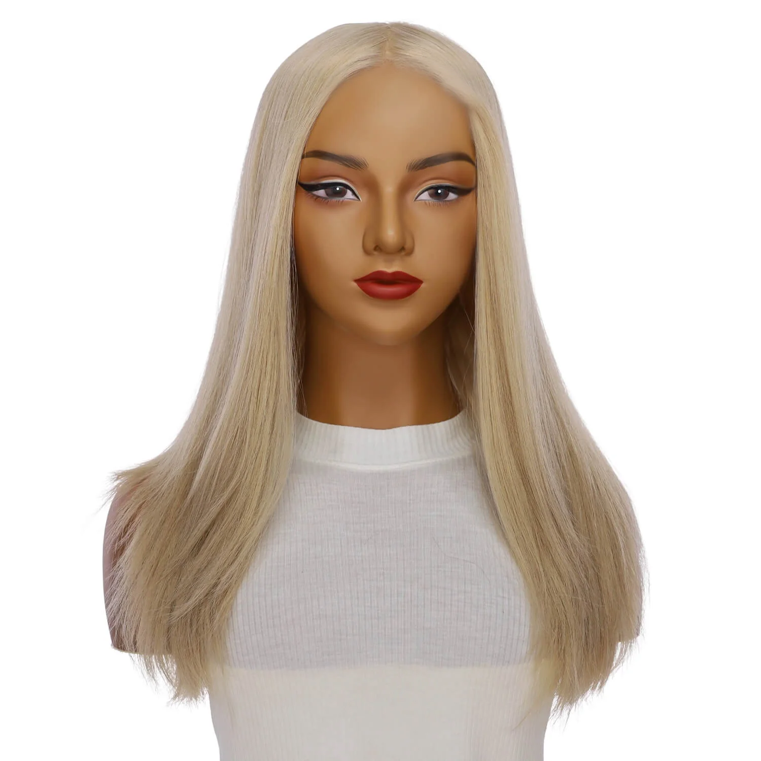 22" Reese Silk Top Wig Beige Blonde w/ No Rooting - Image 2