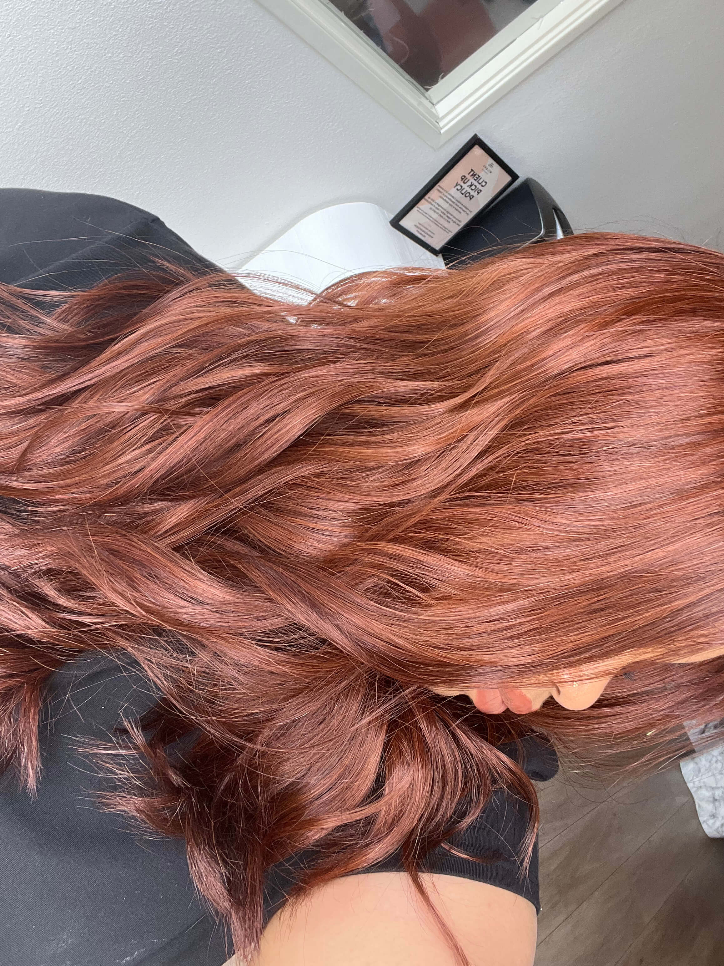22" Reese Silk Top Wig Chili Red w/ Partial Rooting - Image 8