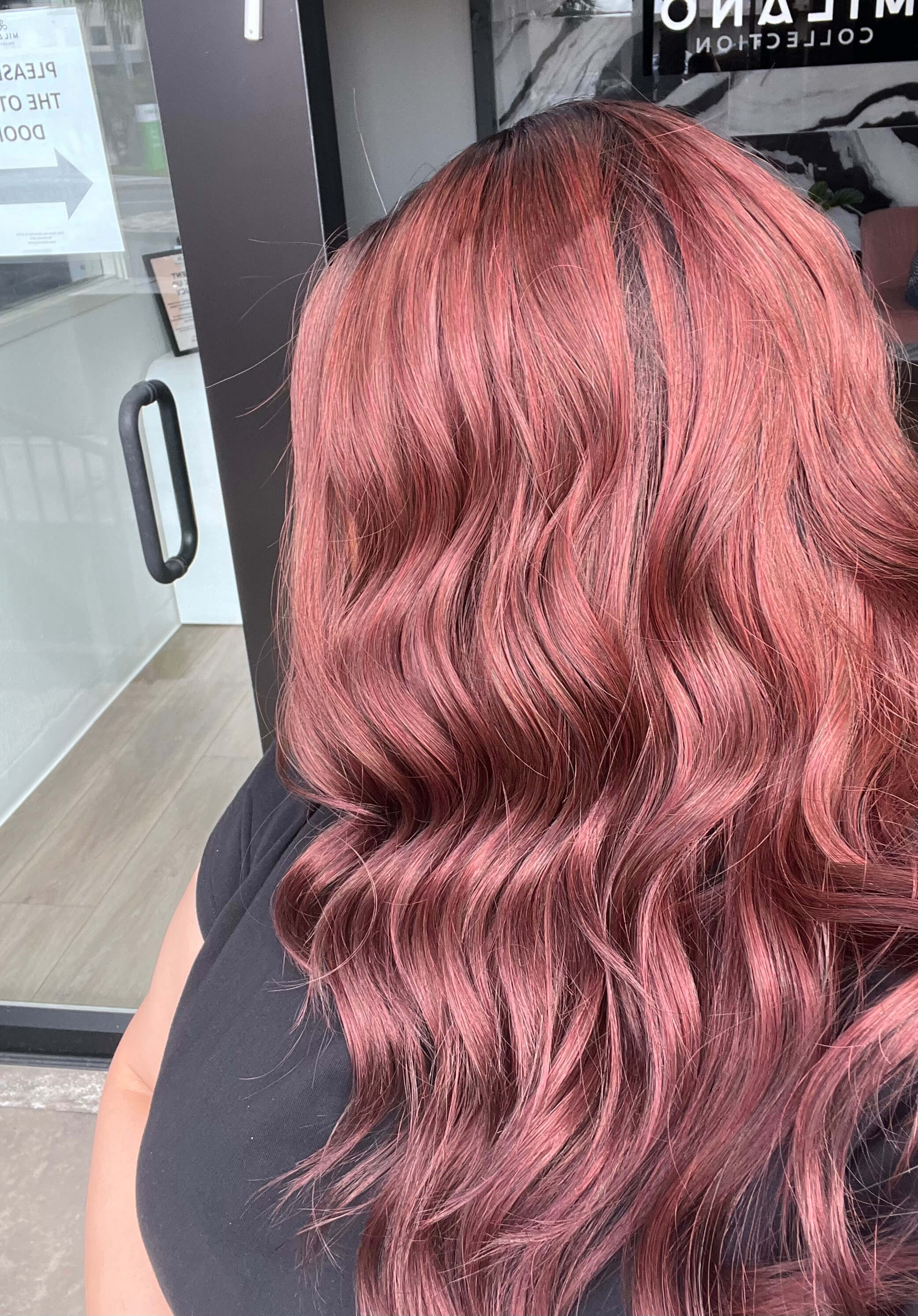 22" Reese Silk Top Wig Merlot Red w/ Full Rooting - Image 5