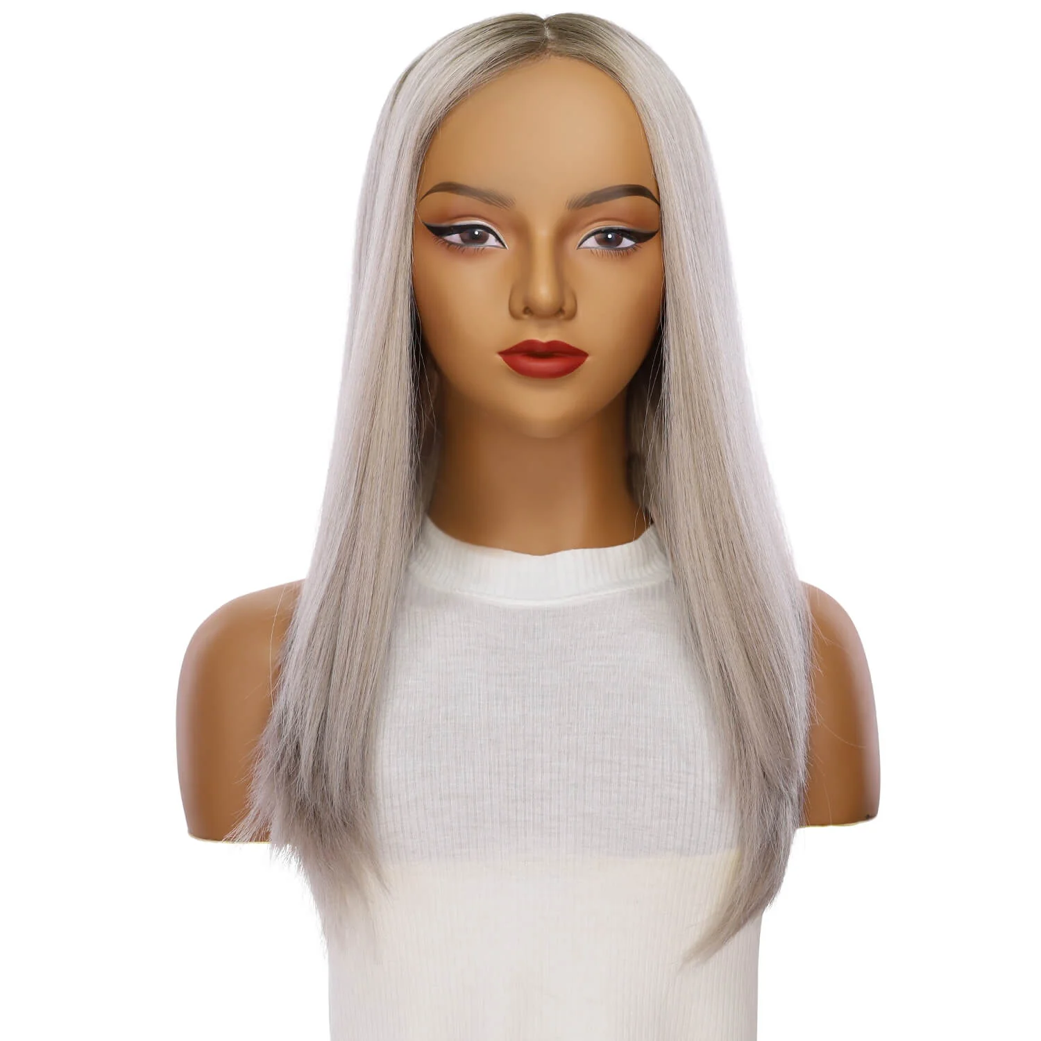 22" Reese Silk Top Wig Silver Smoke - Image 2