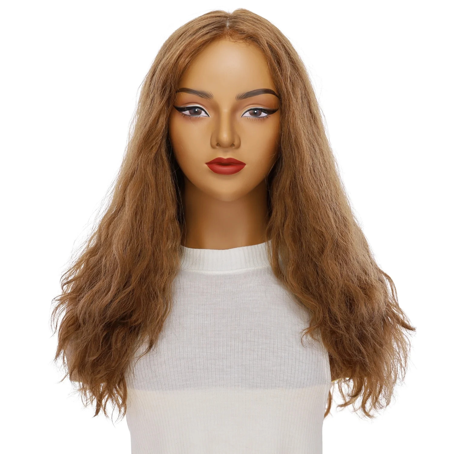 22" Reese Silk Top Wig Strawberry Blonde Wavy - Image 2
