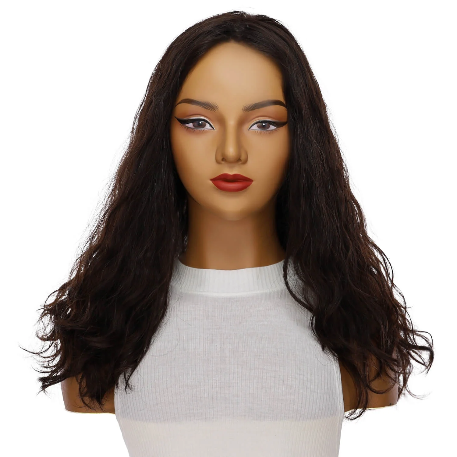 22" Reese Silk Top Wig Soft Black Wavy - Image 2