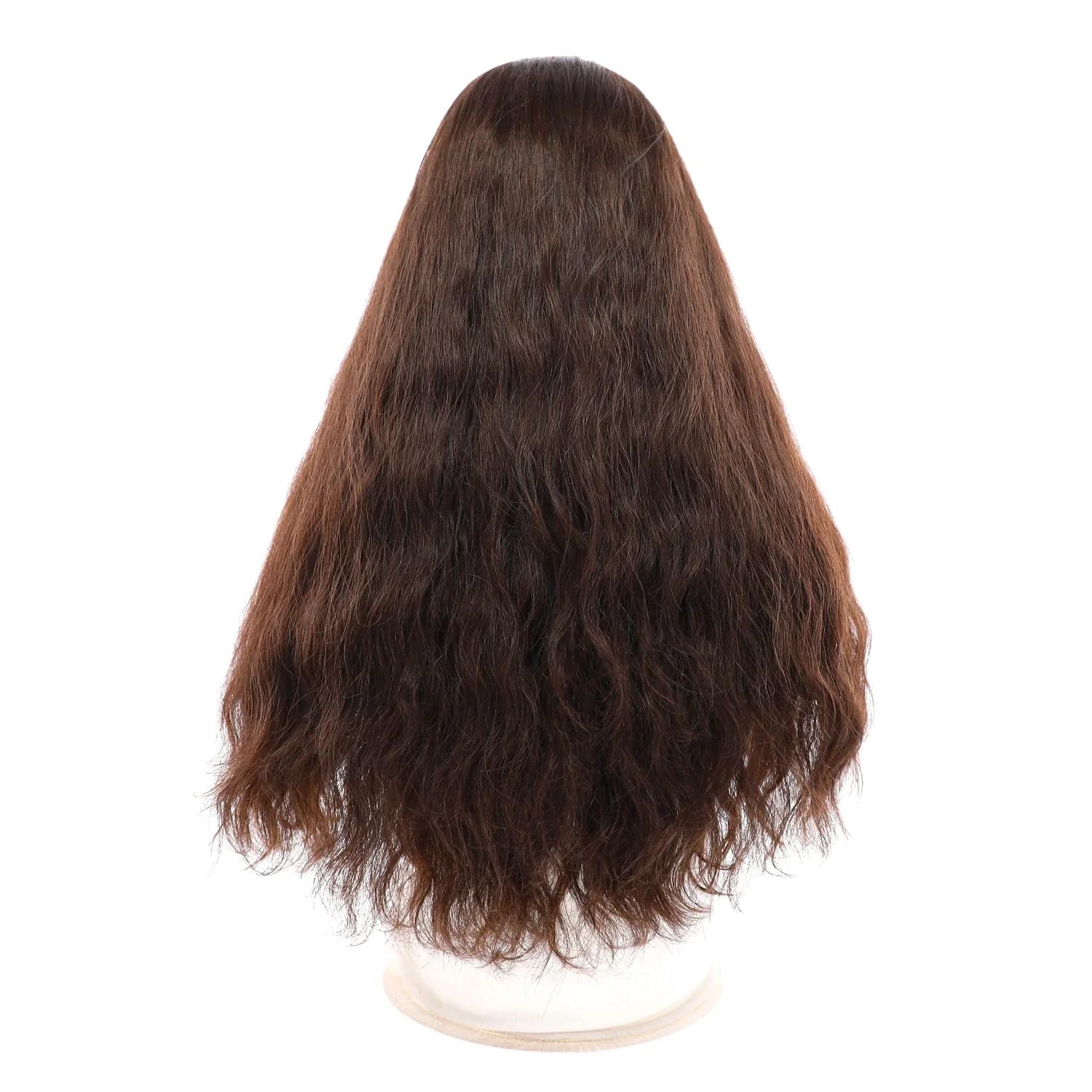 24" 3/4 Bandfall Wig Dark Brown Wavy - Image 3