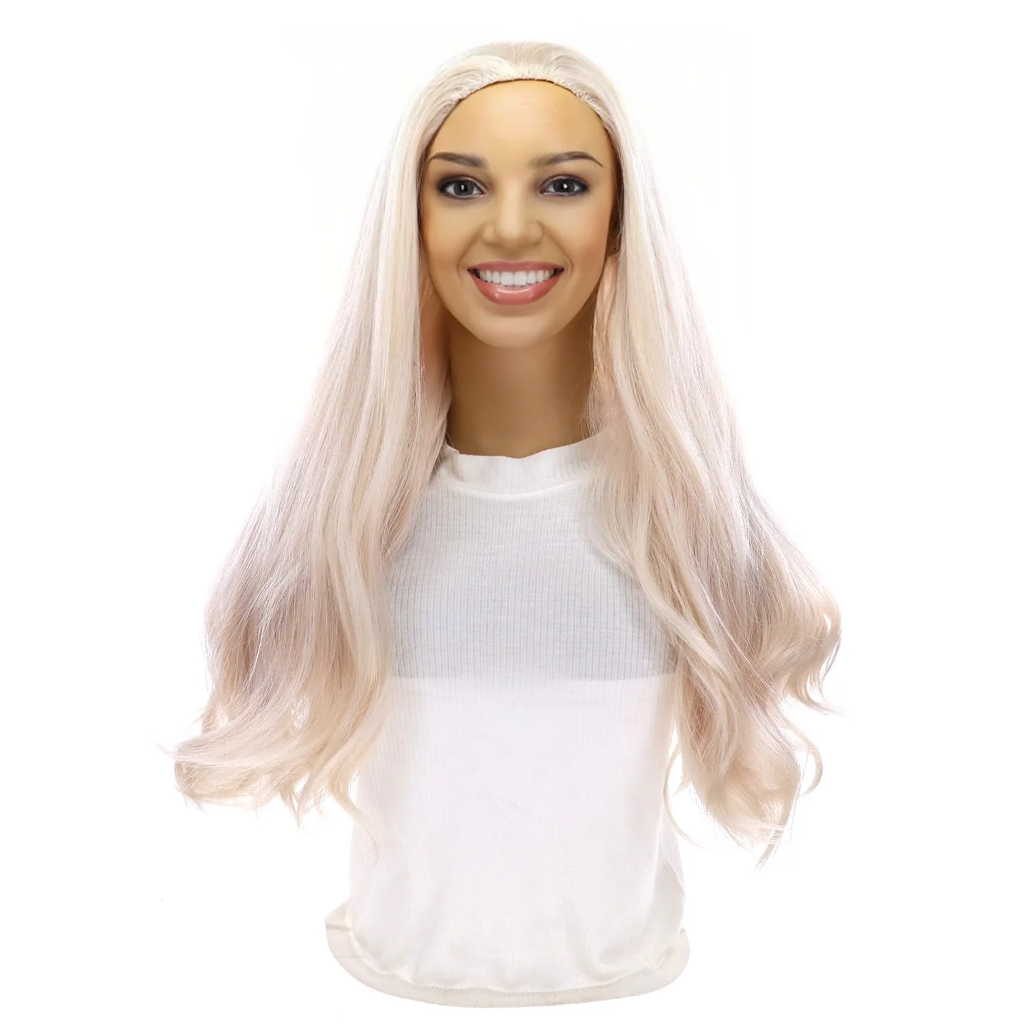 24" 3/4 Bandfall Wig Ice Blonde - Image 2