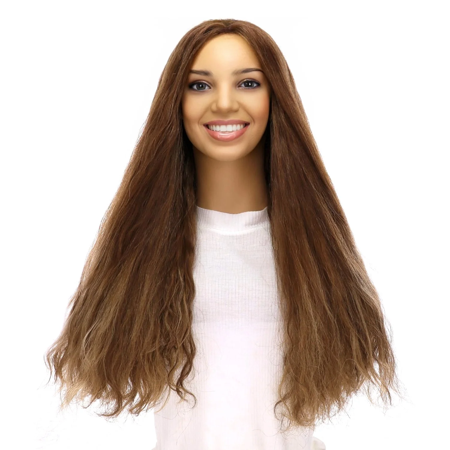 24" 3/4 Bandfall Wig Light Brown Babylight Wavy - Image 2