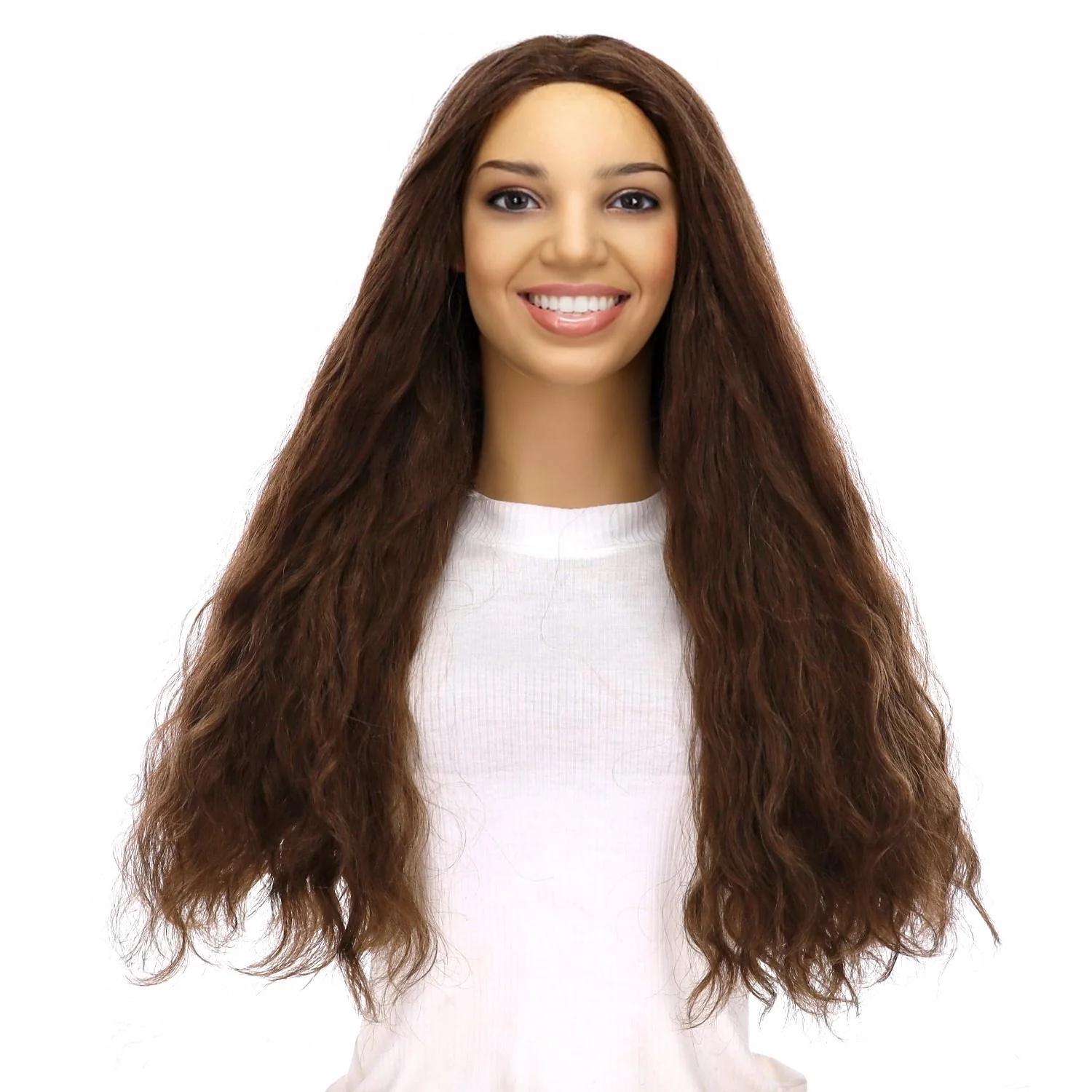 24" 3/4 Bandfall Wig Medium Brown Babylight Wavy - Image 2