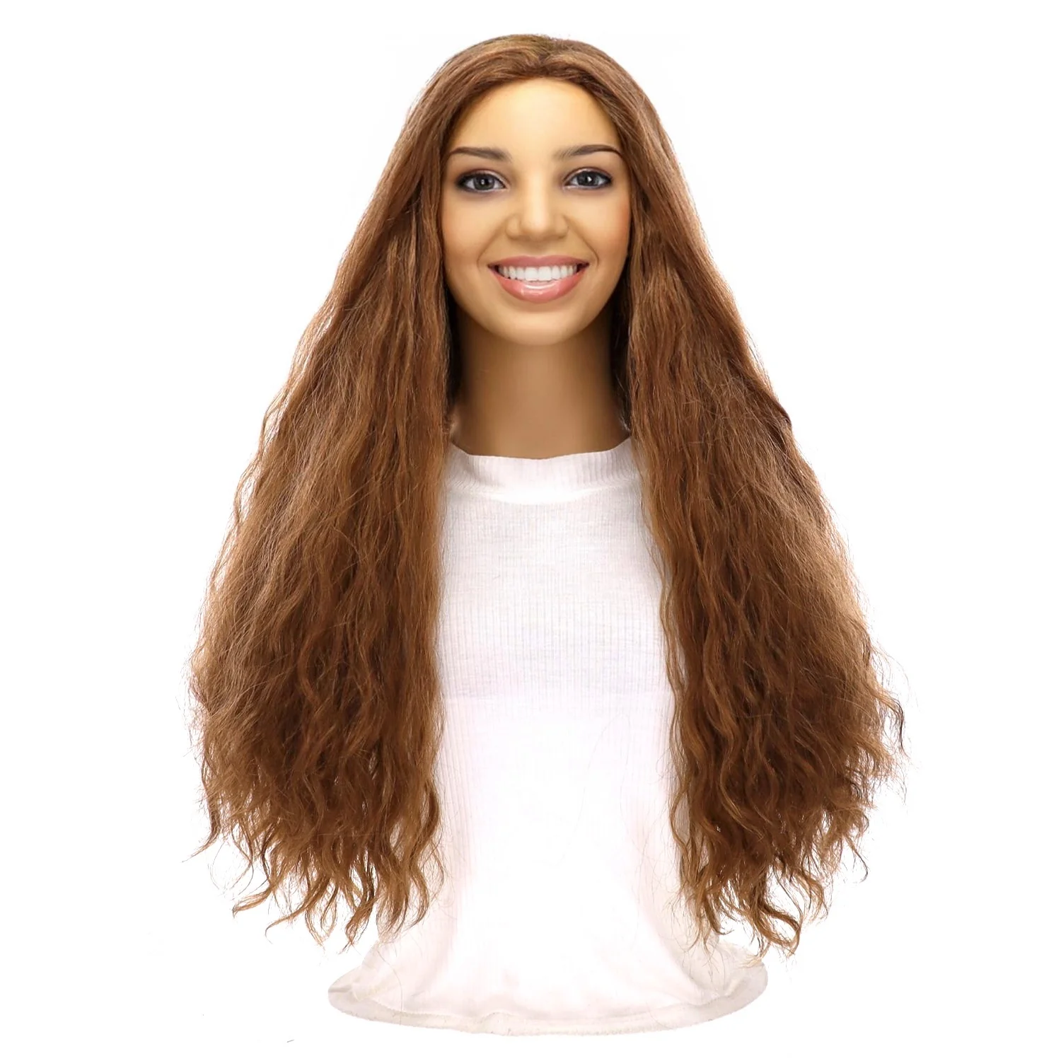 24" 3/4 Bandfall Wig Strawberry Blonde Wavy - Image 2